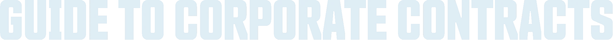 guide to corporate contracts